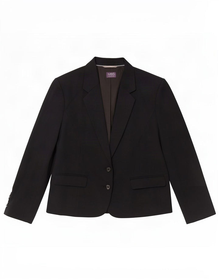 Marks & Spencer Dame 2-knaps blazerjakke UK 20 2XL Navyblå polyester