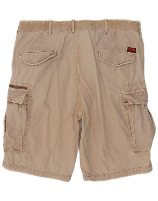 Superdry Cargo Shorts til mænd W36 Large Beige Bomuld