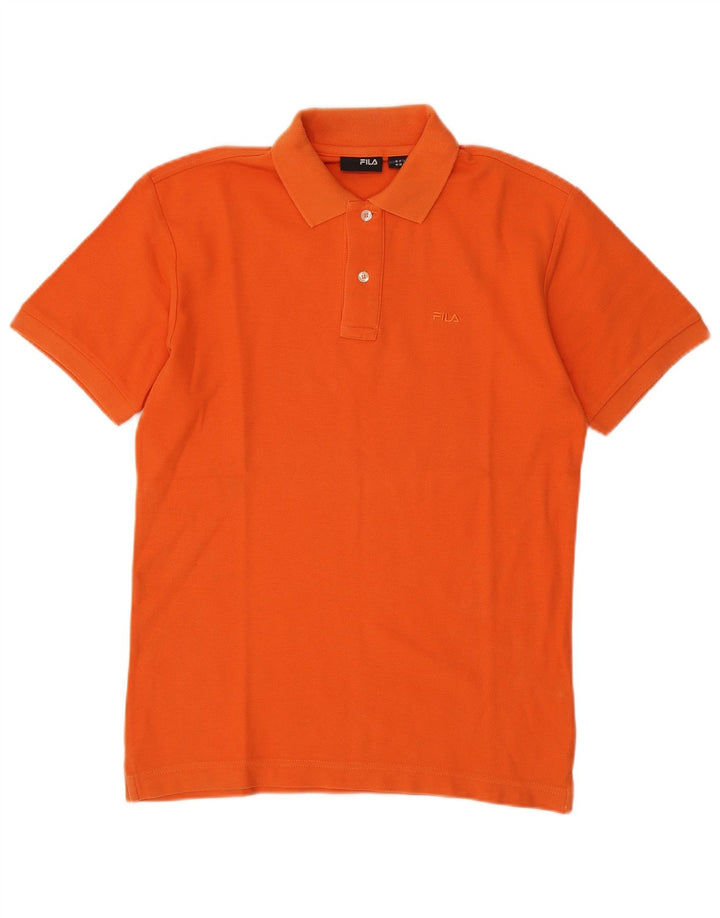 Fila Polo skjorte til mænd Lille orange bomuld