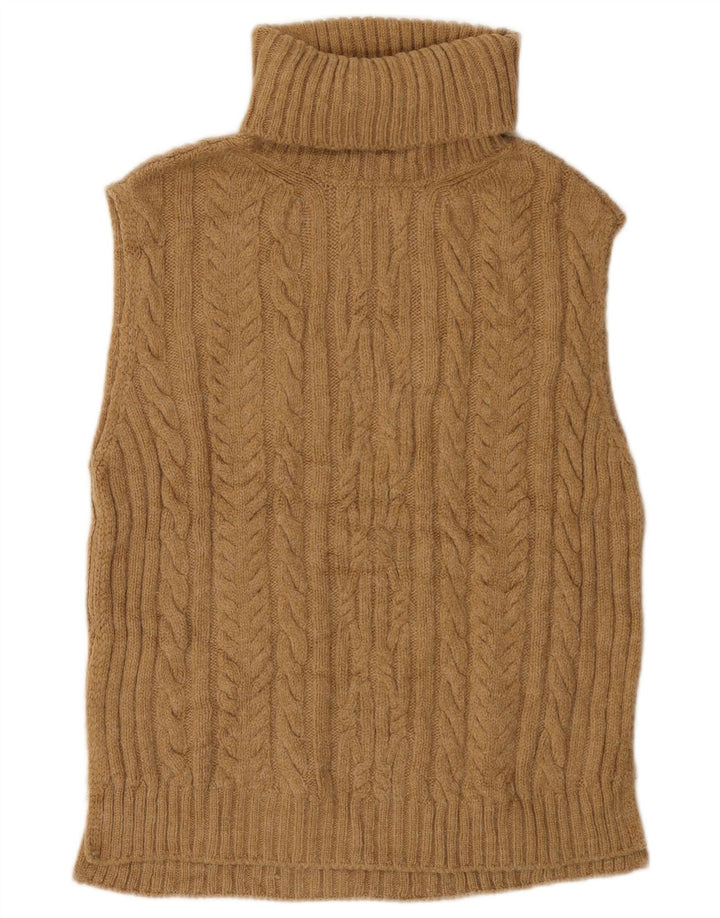 MARKS & SPENCER Dame Oversized Vest Tank Top UK 6 XS Beige Akryl