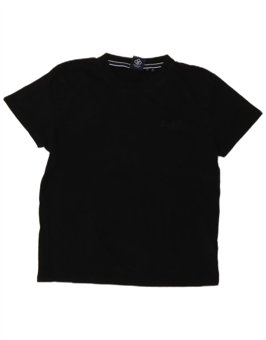 Superdry T-shirt top til mænd, stor sort bomuld