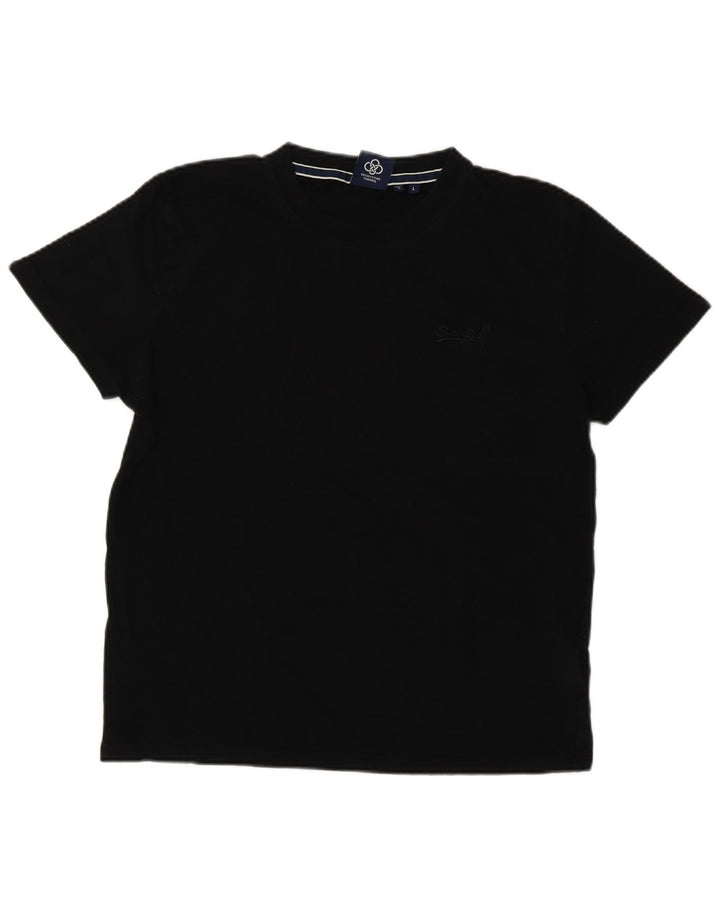 Superdry T-shirt top til mænd, stor sort bomuld