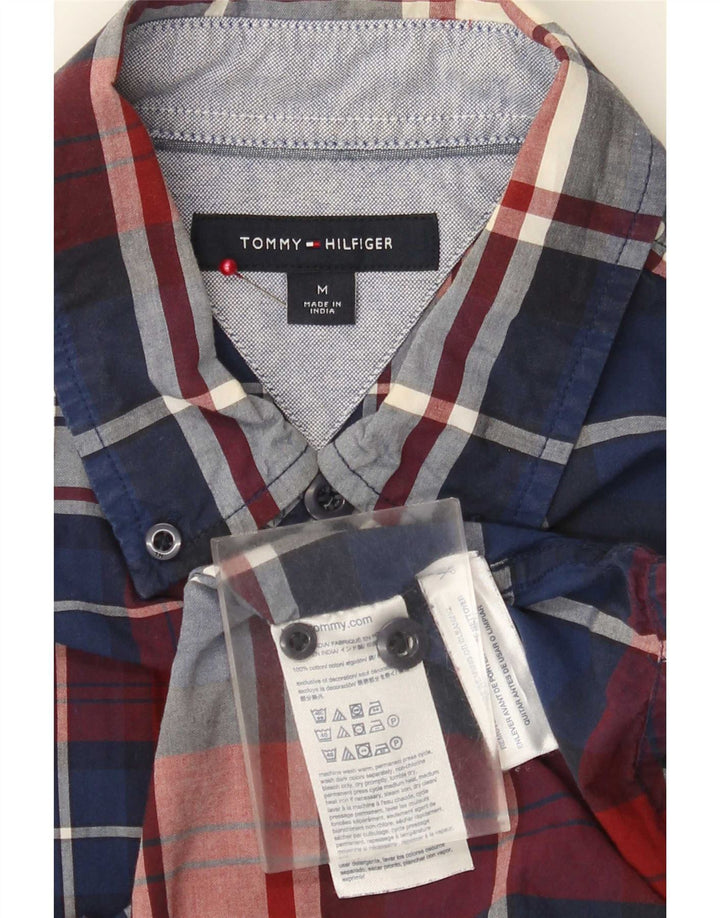 Tommy Hilfiger Herre Regular Fit skjorte Medium Blue Plaid Bomuld