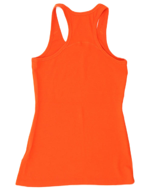 Nike Damevest Top UK 8/10 Small Orange Cotton Sports
