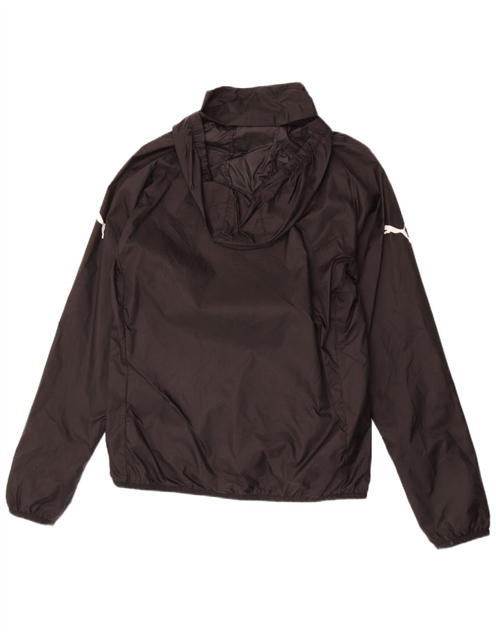 PUMA Regnjakke med hætte til mænd UK 38 Medium Sort Polyester