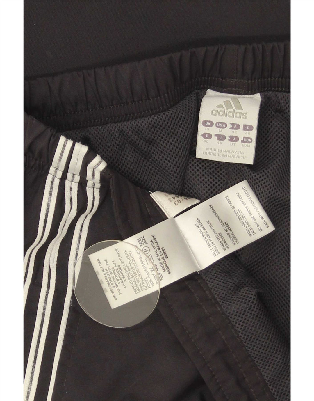 Adidas Dame træningsdragt Bukser Joggers UK 14 Medium Sort Polyester