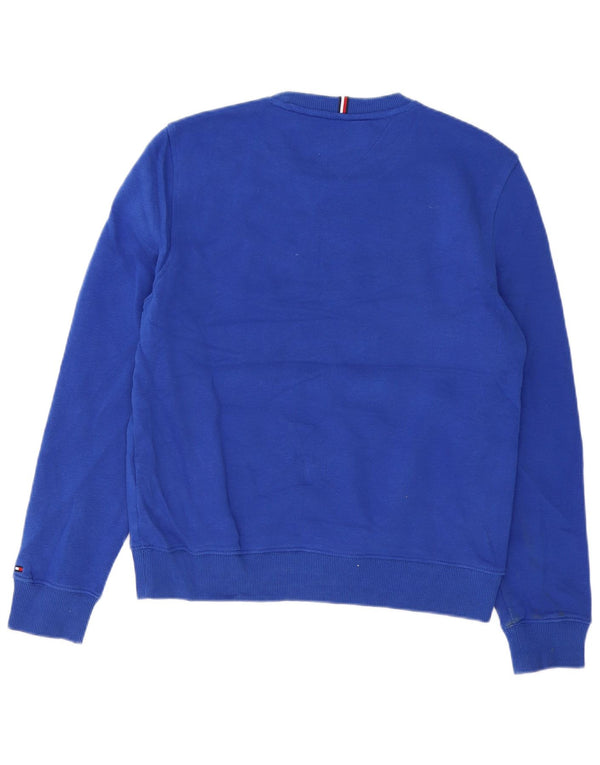 Tommy Hilfiger drenge grafisk sweatshirt trøje 13-14 år lille blå bomuld