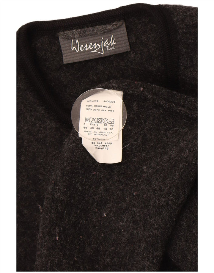 Wesenjak Dame 5-knaps blazerjakke UK 18 XL Grå Flecked New Wool