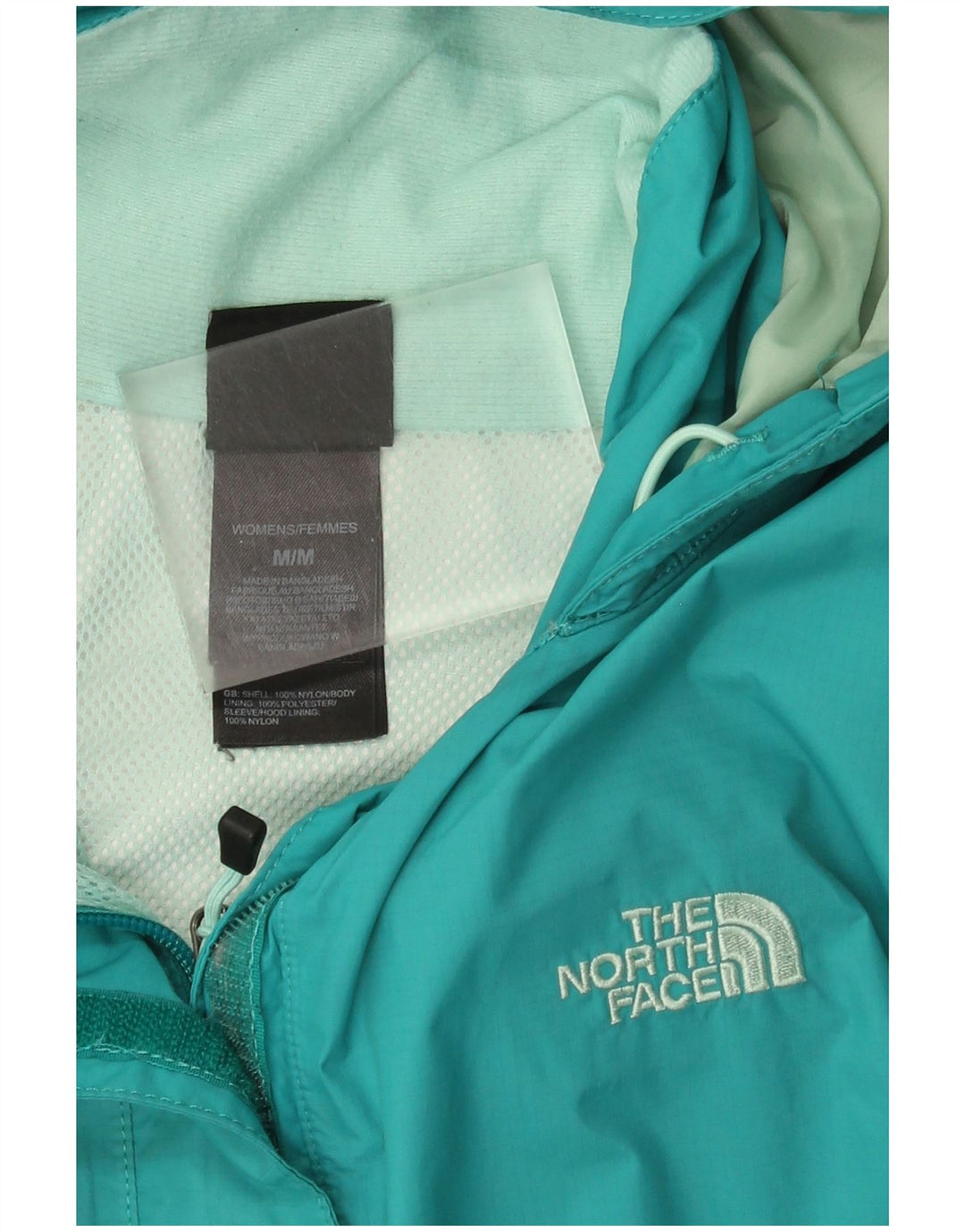 The North Face Dame Hyvent Regnjakke med hætte UK 14 Medium Blue Nylon