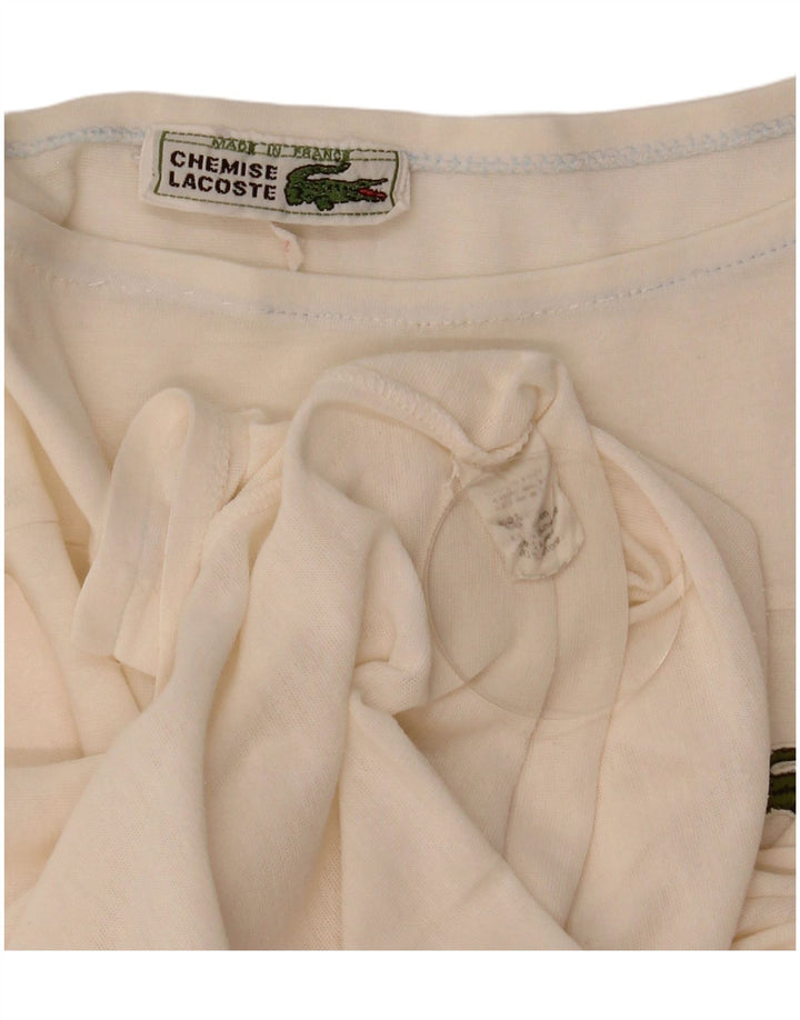 Lacoste Dame T-Shirt Top Str. 44 Stor Hvid Bomuld