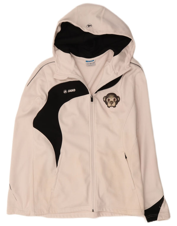 Jako Mens Hooded Tracksuit Top Jacket Medium White Colourblock Polyester