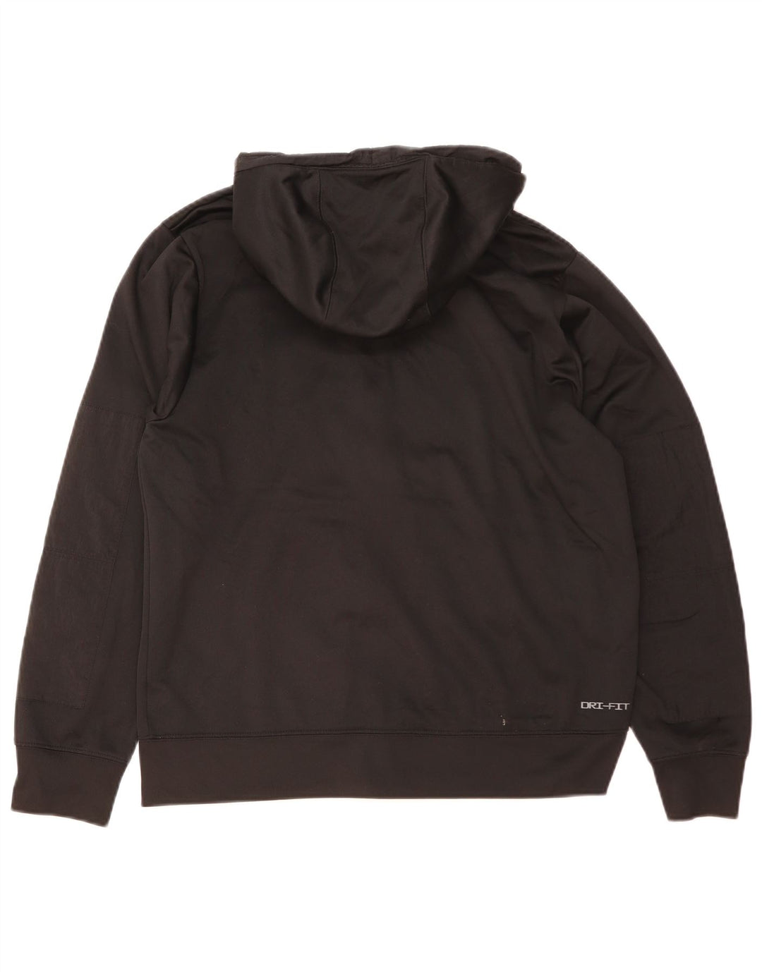 Nike Herre Dri Fit Hættetrøje med lynlås, medium sort polyester