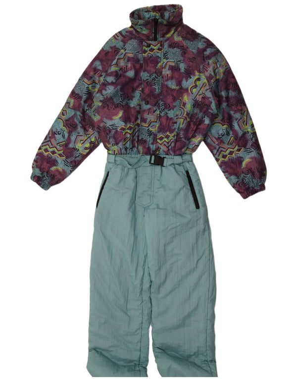 Brugi Dame Ski Jumpsuit EU 46 XL Blå Geometrisk Polyamid