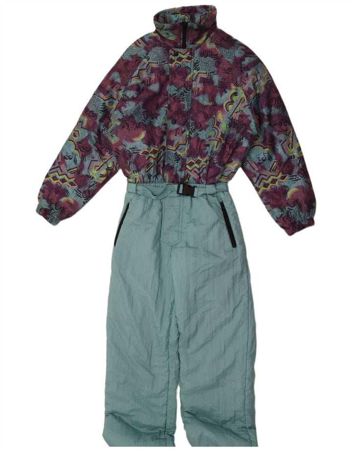 Brugi Dame Ski Jumpsuit EU 46 XL Blå Geometrisk Polyamid