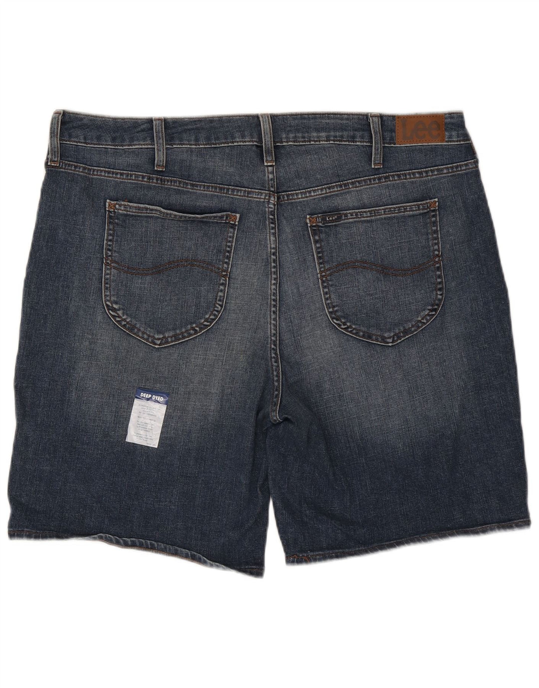 LEE kvinders mellemhøjde Regular Fit Bermuda-shorts US 22 3XL W44 blå bomuld