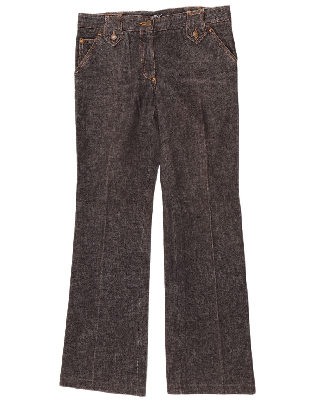 Dolce & Gabbana Dame Flared Jeans IT 44 Medium W32 L33 Grå Bomuld