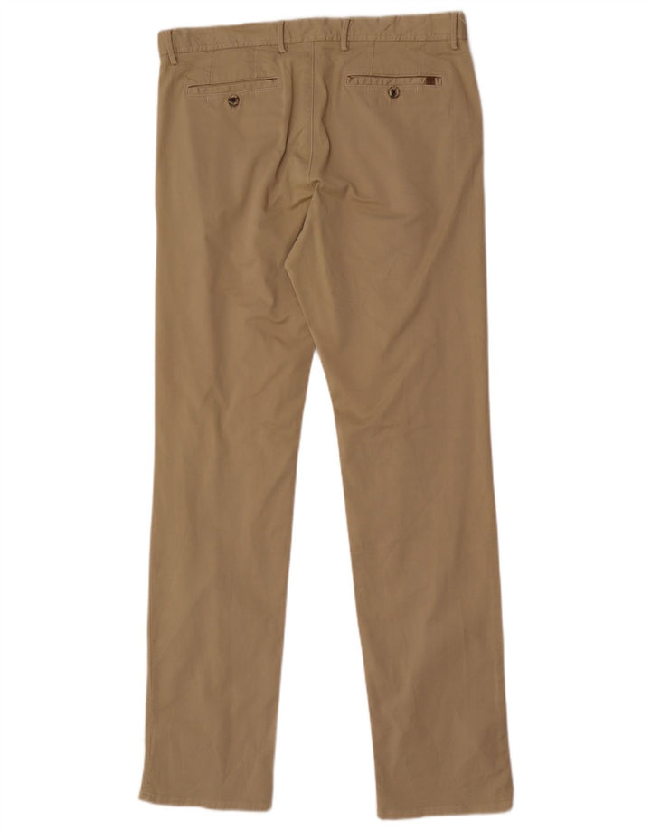 Massimo Dutti Herre Regular Fit Chinobukser EU 42 Large W32 L33 Beige