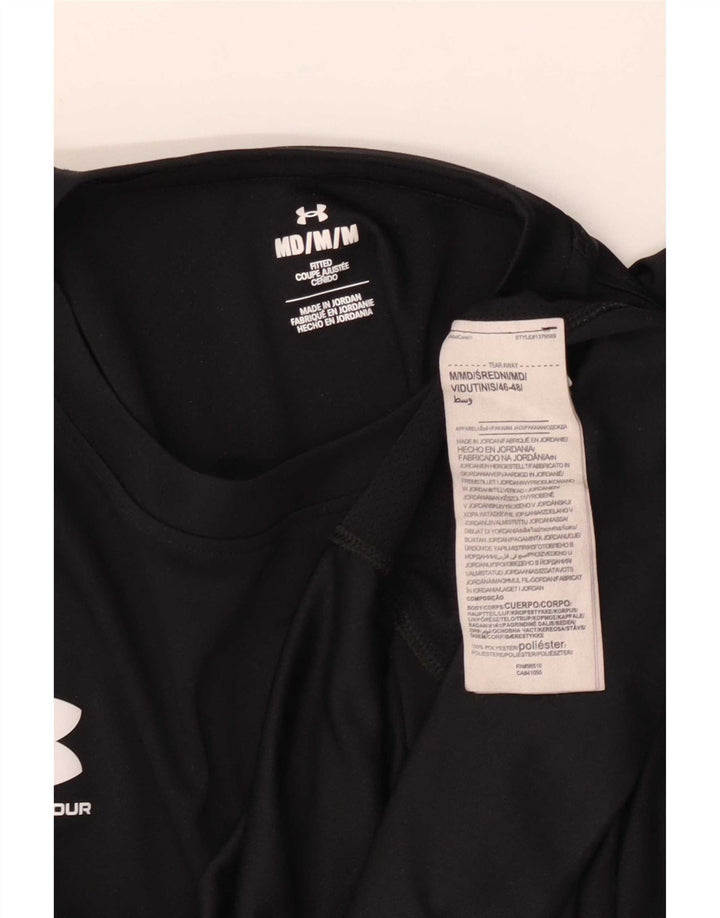 Under Armour Herre T-Shirt Top Medium Sort Polyester