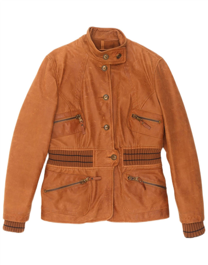 Compagnia Dame Læderjakke UK 14 Medium Brun