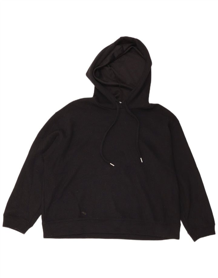 Zara Dame Oversized Hoodie Jumper UK 14 Medium Sort Polyester