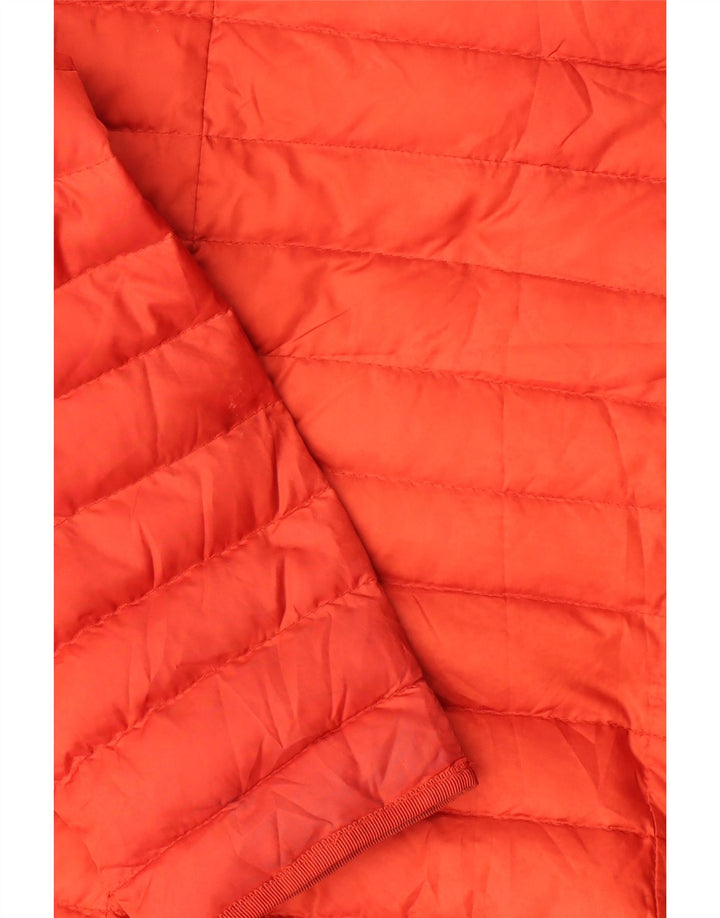 Massimo Dutti Dame Polstret Jakke UK 10 Small Orange Polyester