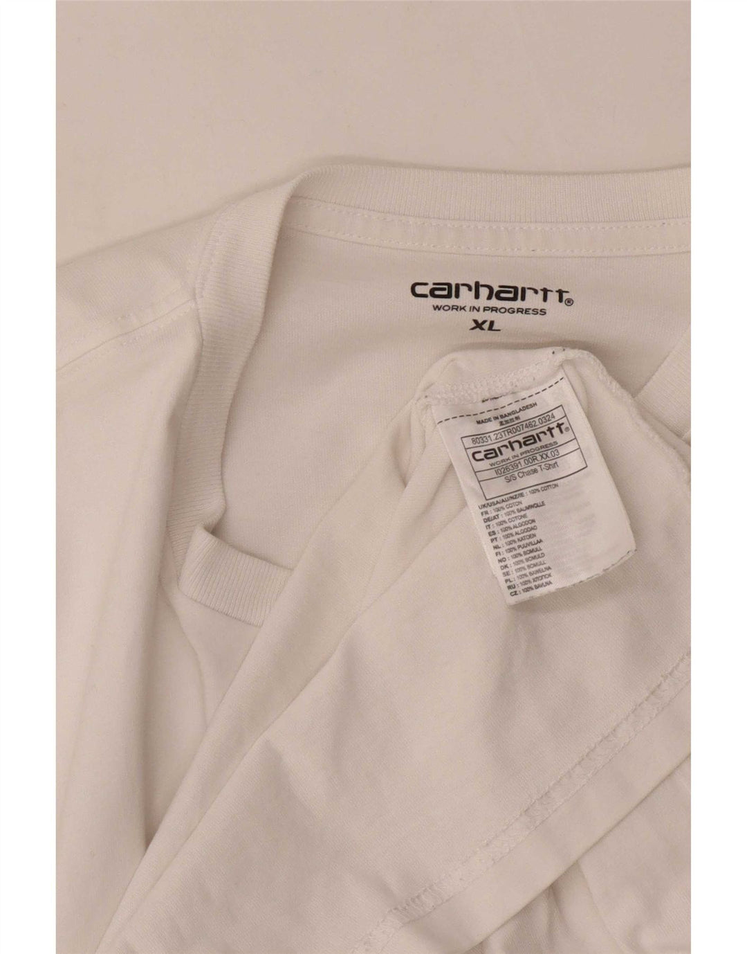 Carhartt Herre T-Shirt Top XL Hvid Bomuld