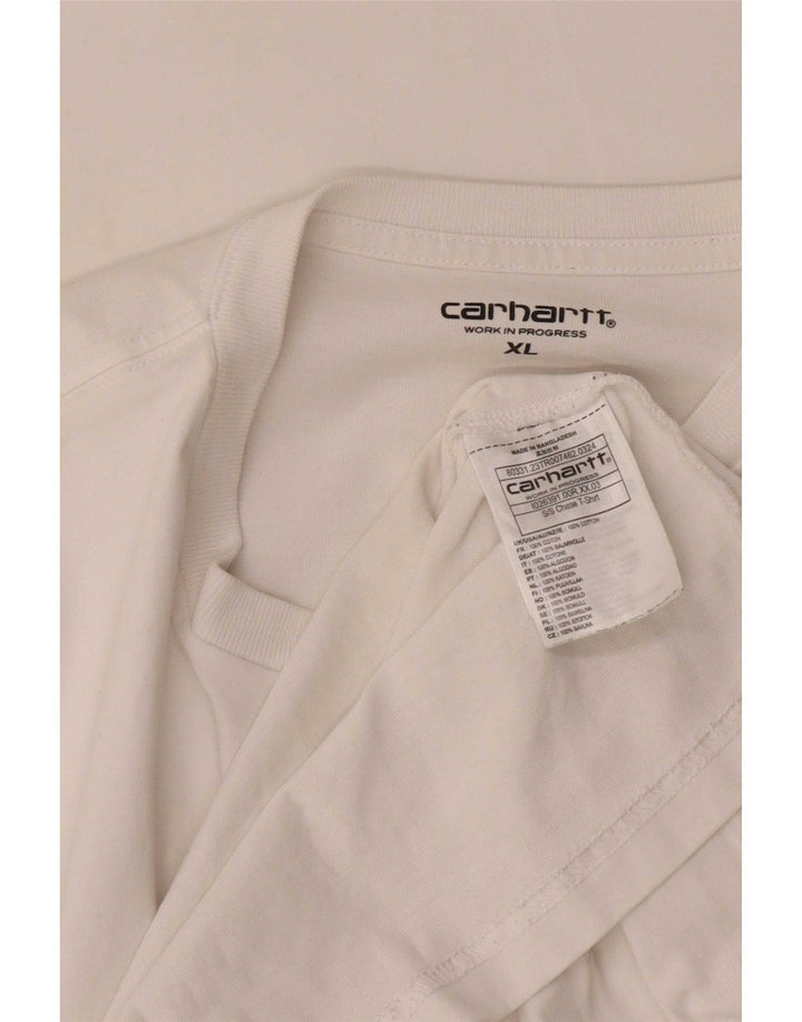 Carhartt Herre T-Shirt Top XL Hvid Bomuld