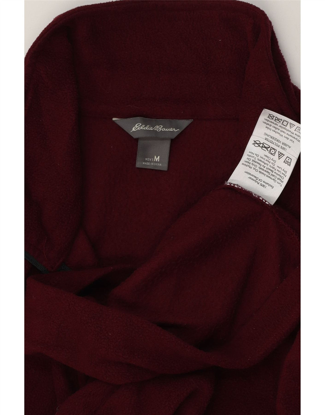 Eddie Bauer Fleece Jumper med lynlås til mænd Medium rødbrun polyester