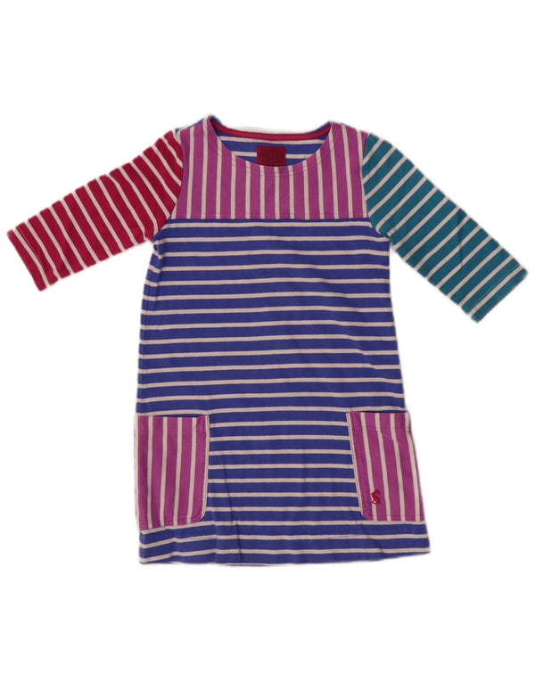 Joules Piger Langærmet T-Shirt Kjole 3-4 År Flerfarvet Stribet