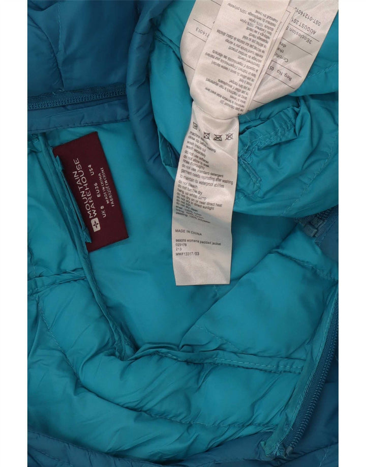 Mountain Warehouse Dame hættejakke UK 8 Small Blue Nylon