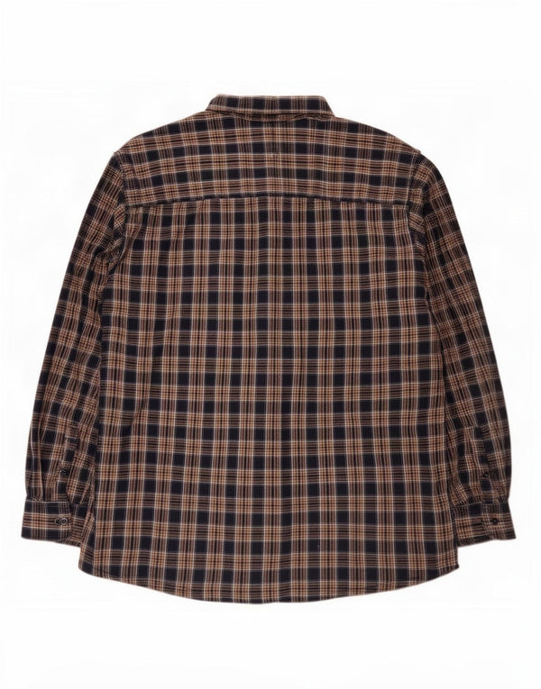 Fat Face Herre Flanellskjorte 2XL Brun Plaid Bomuld