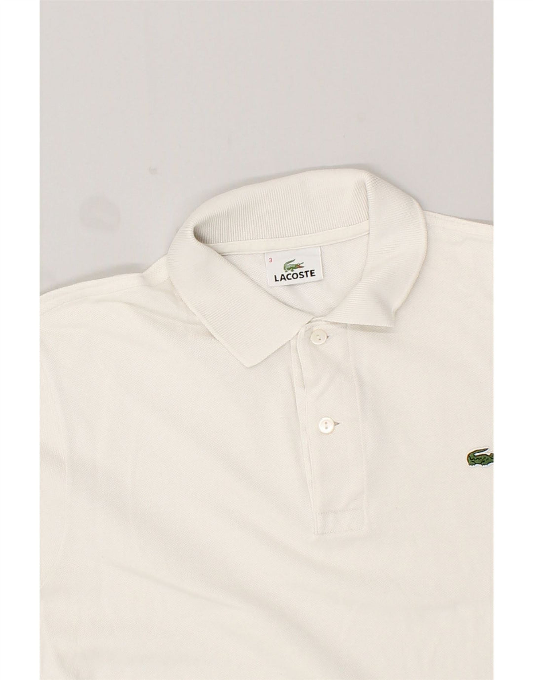 LACOSTE Poloshirt til mænd str. 3 Lille hvid bomuld