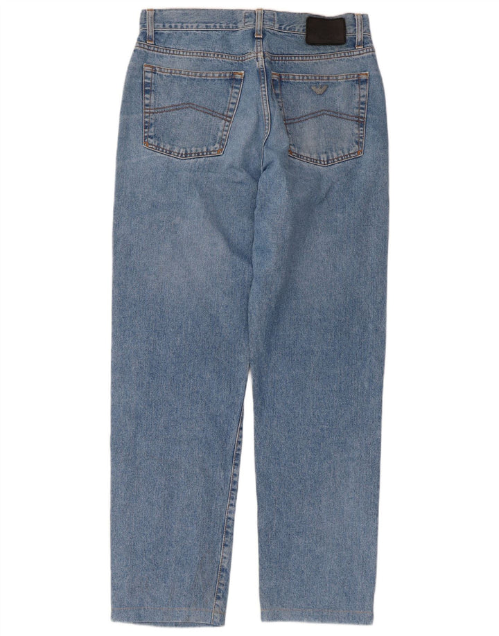 ARMANI Lige jeans til kvinder W34 L31 Blå Bomuld