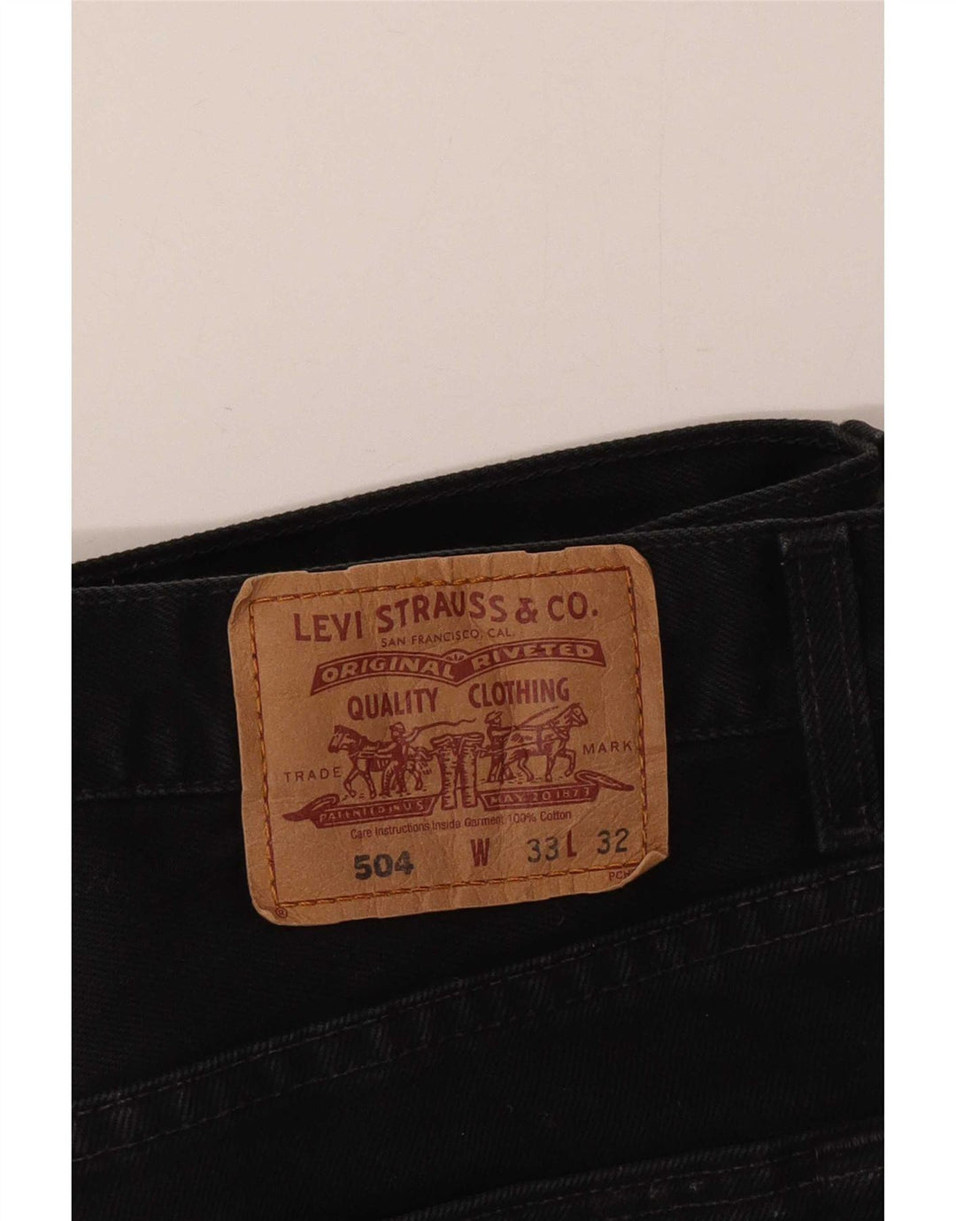 Levi's herre 504 cropped jeans W33 L26 sort bomuld