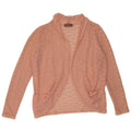 Oasis Womens Oversized Open Cardigan Sweater UK 6 XS Pink Polyester