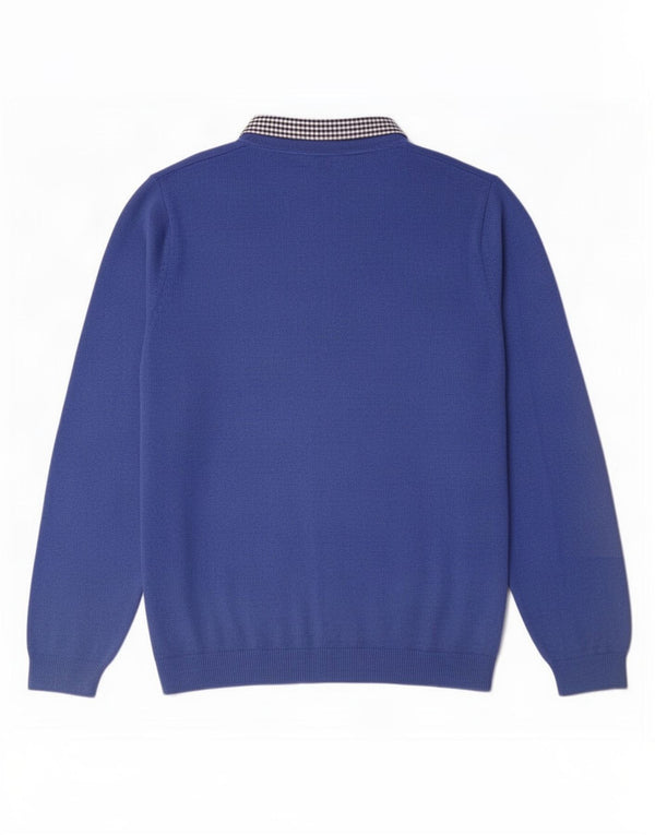 Marks & Spencer Herre V-hals sweater XL Blå Bomuld