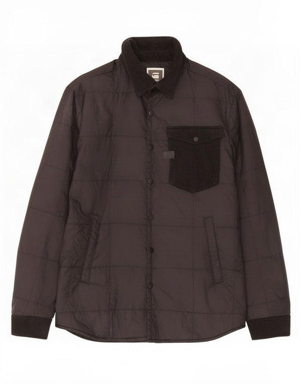 G-Star Mens Padded Jacket UK 44 2XL Black Cotton