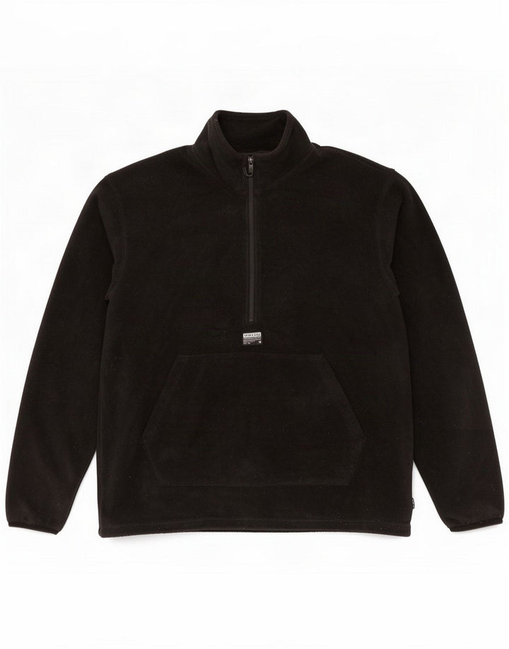 Volcom Fleece Jumper med lynlås til mænd Large Sort Polyester