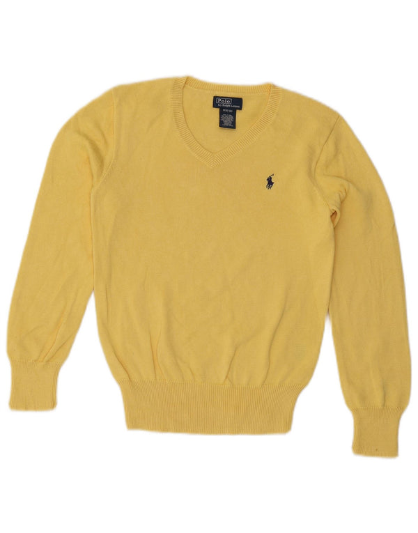 Polo Ralph Lauren Drenge V-hals sweater 10-11 år Medium Gul