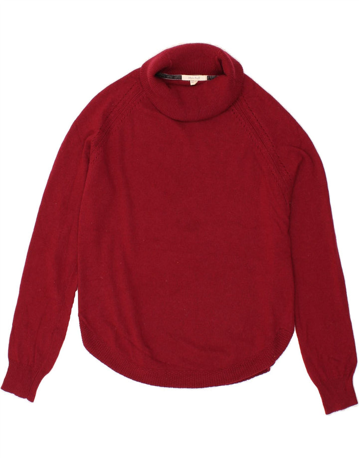 WHITE STUFF Mens Roll Neck Jumper Sweater UK 12 Medium Burgundy Nylon Vintage White Stuff and Second-Hand White Stuff from Messina Hembry 