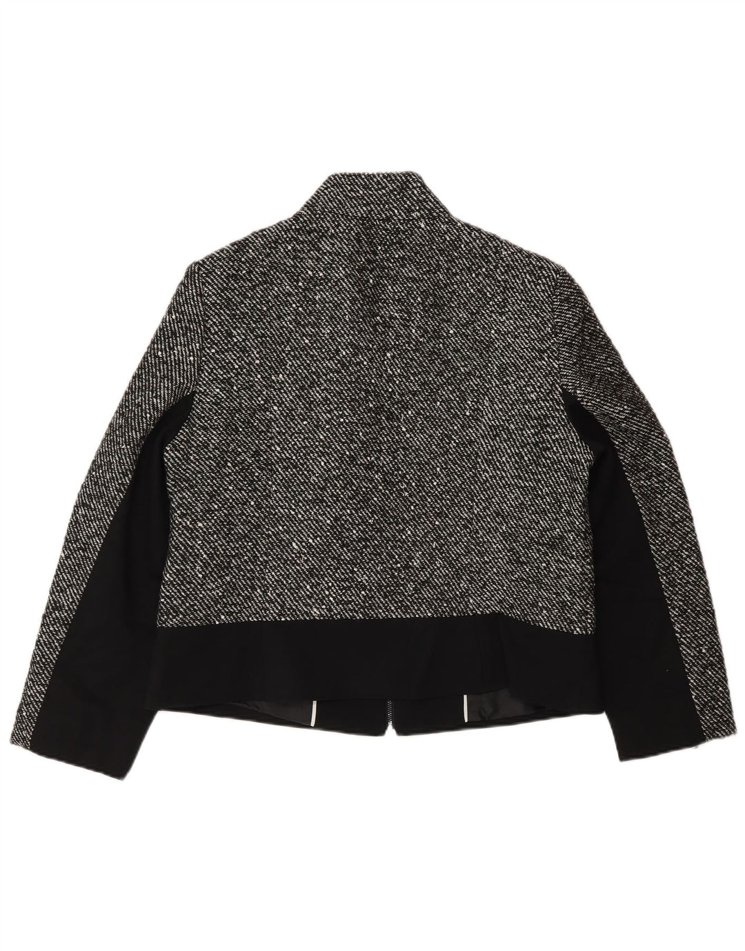 Marks & Spencer Bomberjakke til kvinder UK 14 Large Grå Flecked Polyester