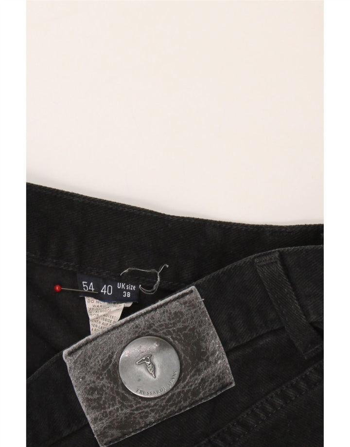TRUSSARDI Mens Straight Jeans W38 L31 Black Cotton Vintage Trussardi and Second-Hand Trussardi from Messina Hembry 