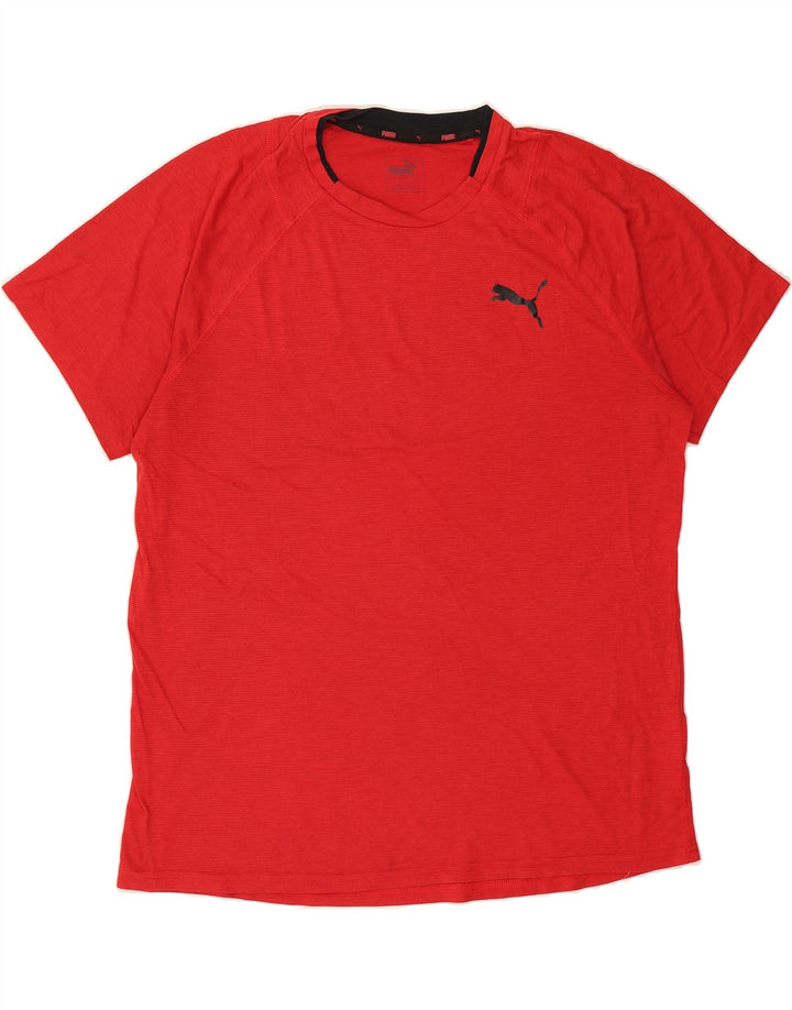 PUMA Mens T-Shirt Top Large Red Polyester Vintage Puma and Second-Hand Puma from Messina Hembry 