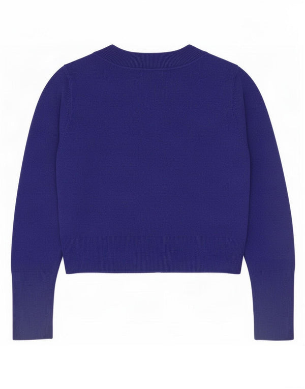 Marks & Spencer Womens Crop Cardigan Sweater UK 14 Large Purple Acryl