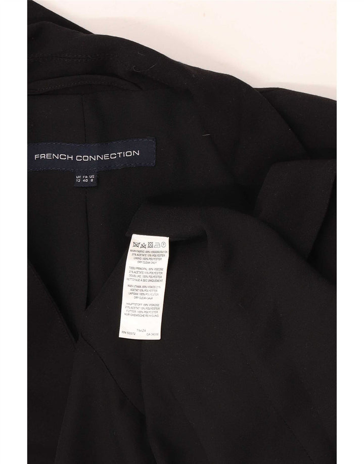 French Connection Dame 3/4 ærmet blazerjakke UK 12 Medium Sort