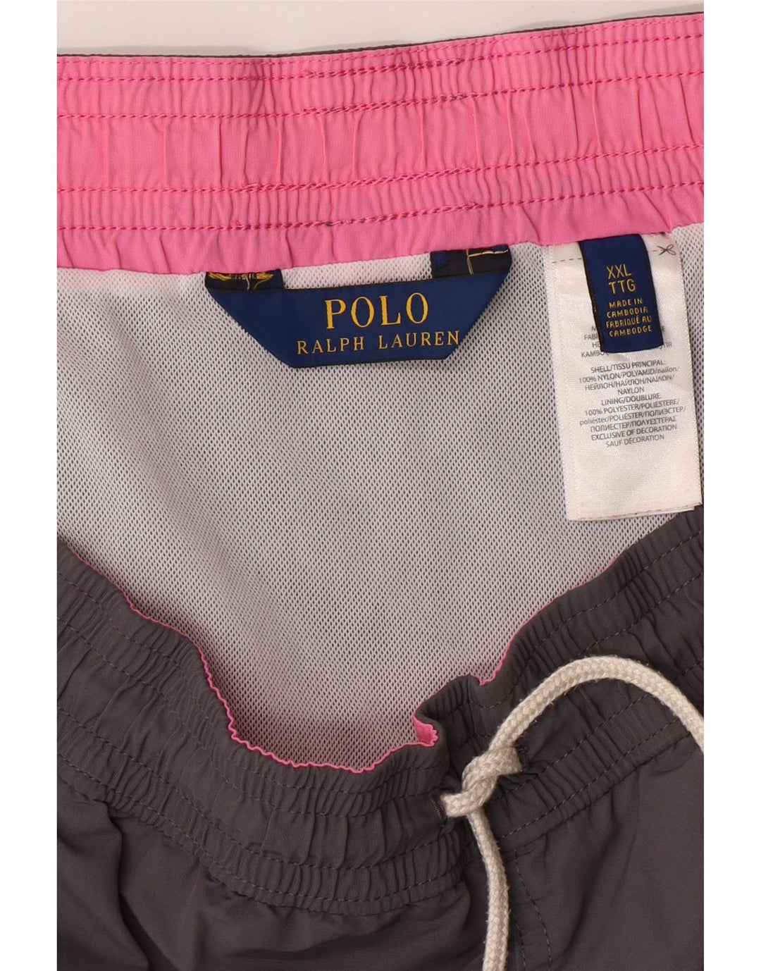 POLO RALPH LAUREN Badeshorts til mænd 2XL Grå Nylon