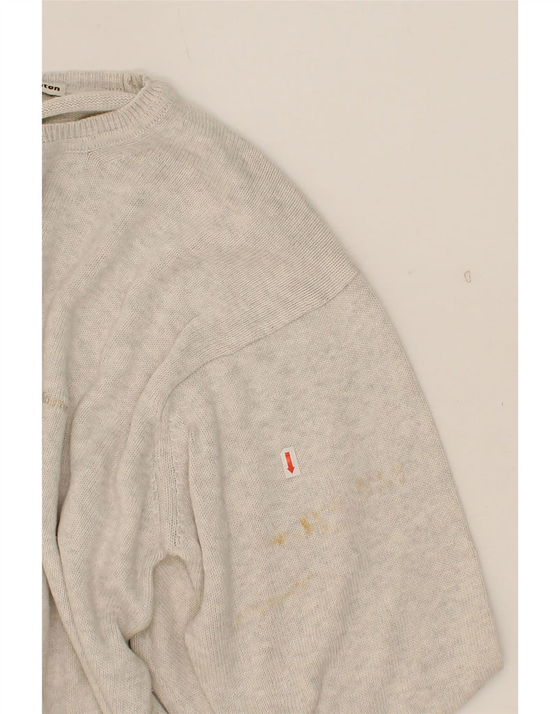 BURLINGTON Mens Crew Neck Jumper Sweater IT 54 XL Grey Vintage Burlington and Second-Hand Burlington from Messina Hembry 