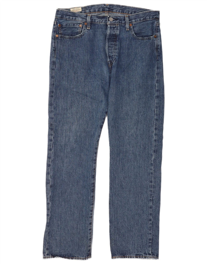 Levi's Herre 501 lige jeans W34 L32 blå bomuld