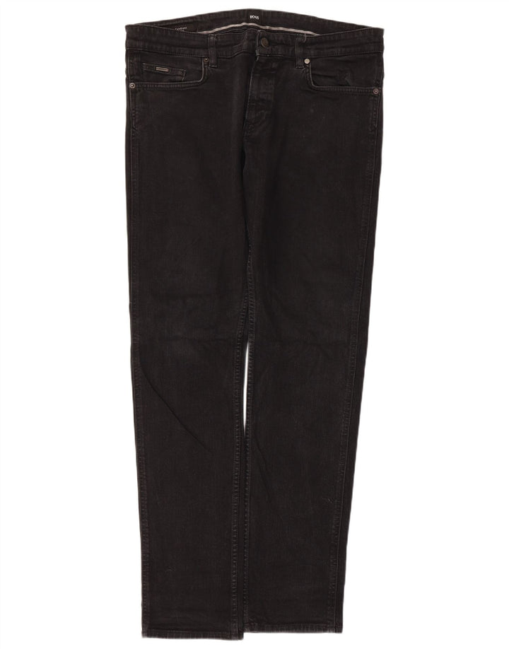 Hugo Boss Herre Slim Jeans W36 L32 Sort Bomuld
