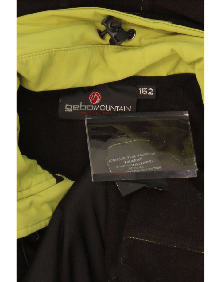 GEBOMOUNTAIN Boys Hooded Windbreaker Jacket 11-12 Years Yellow Polyester Vintage Gebomountain and Second-Hand Gebomountain from Messina Hembry 